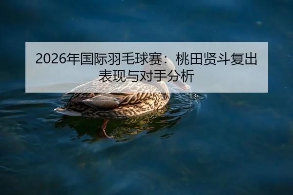 2026年国际羽毛球赛：桃田贤斗复出表现与对手分析
